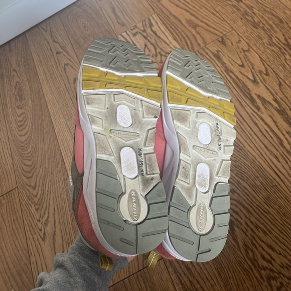Karhu Unisex Fusion 2.0 Lace-Up Sneakers Pink Grey Yellow Green US 9W/7.5M - Picture 7 of 8